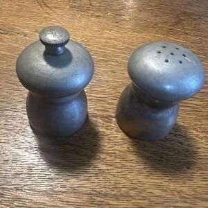 Vintage Raimond Pewter Salt Shaker And Pepper Grinder/Shaker  Made In Italy